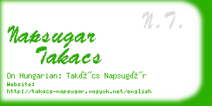 napsugar takacs business card